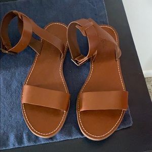 Madewell Leather Cognac Sandals 9.5